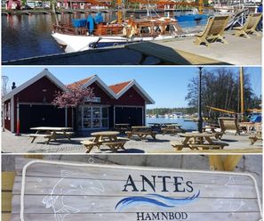 Skylt till Antes hamnbod i Askersund.